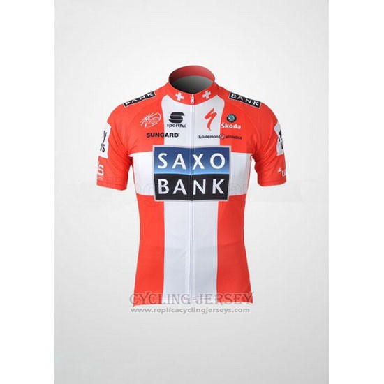 2010 Cycling Jersey Saxo Bank Champion Denmark Short Sleeve and Bib Short
